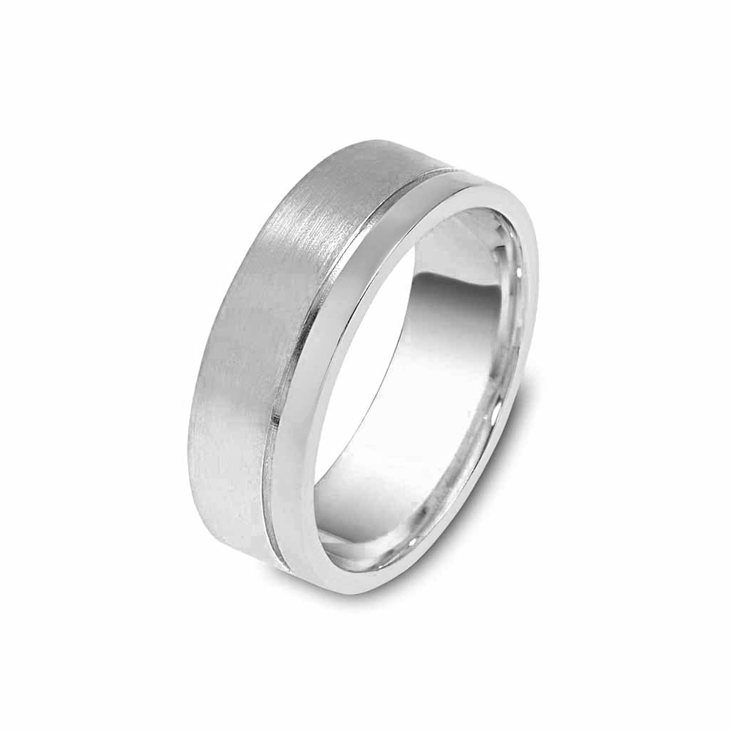 Offset Two Tone Wedding Band for Him and Her | Double Down | Timeless ...