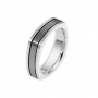 Titanium and Gold Square Wedding Band | Timeless Wedding Bands