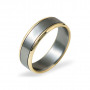 Elegant Pinstripe Wedding Ring