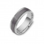 Titanium center and double rope wedding band | Oceanic | Timeless Wedding Bands