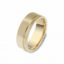 Offset Gold Contemporary Wedding Band | Double Up | Timeless Wedding Bands