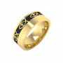 Contemporary Ichthys And Cross Wedding Band