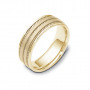 Triple Rope Gold Wedding Band | Anchored Cable | Timeless Wedding Bands
