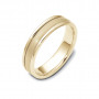 True Wedding Band | Two Tone Wedding Band | Comfort Fit 
