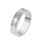 Men's two tone wedding band in 14k white and rose gold | Timeless Wedding Bands | Posh
