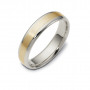 Men's Brushed Gold Two Tone Wedding Band | Immortal | Timeless Wedding Band