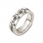 Triple Ridge Diamond Wedding Ring