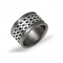 Titanium and Sterling Silver Chain Link Wedding Band