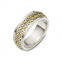 Double Braid 14K two tone gold wedding ring |Timeless Wedding Bands
